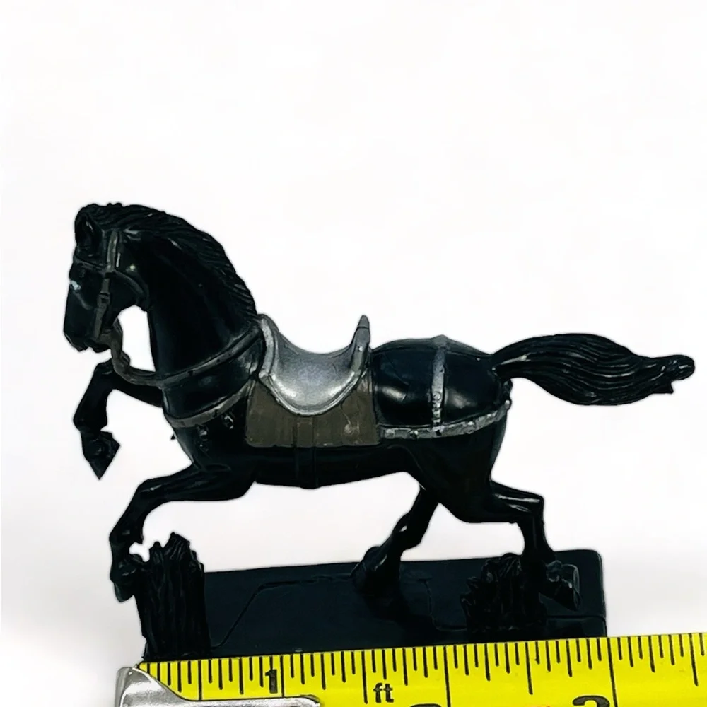 Fuliduo Toys Black Medieval Knight Horse On Stand 3.5